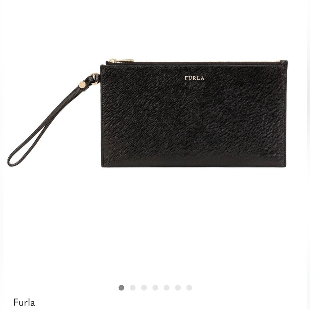 Furla Black Leather Wristlet